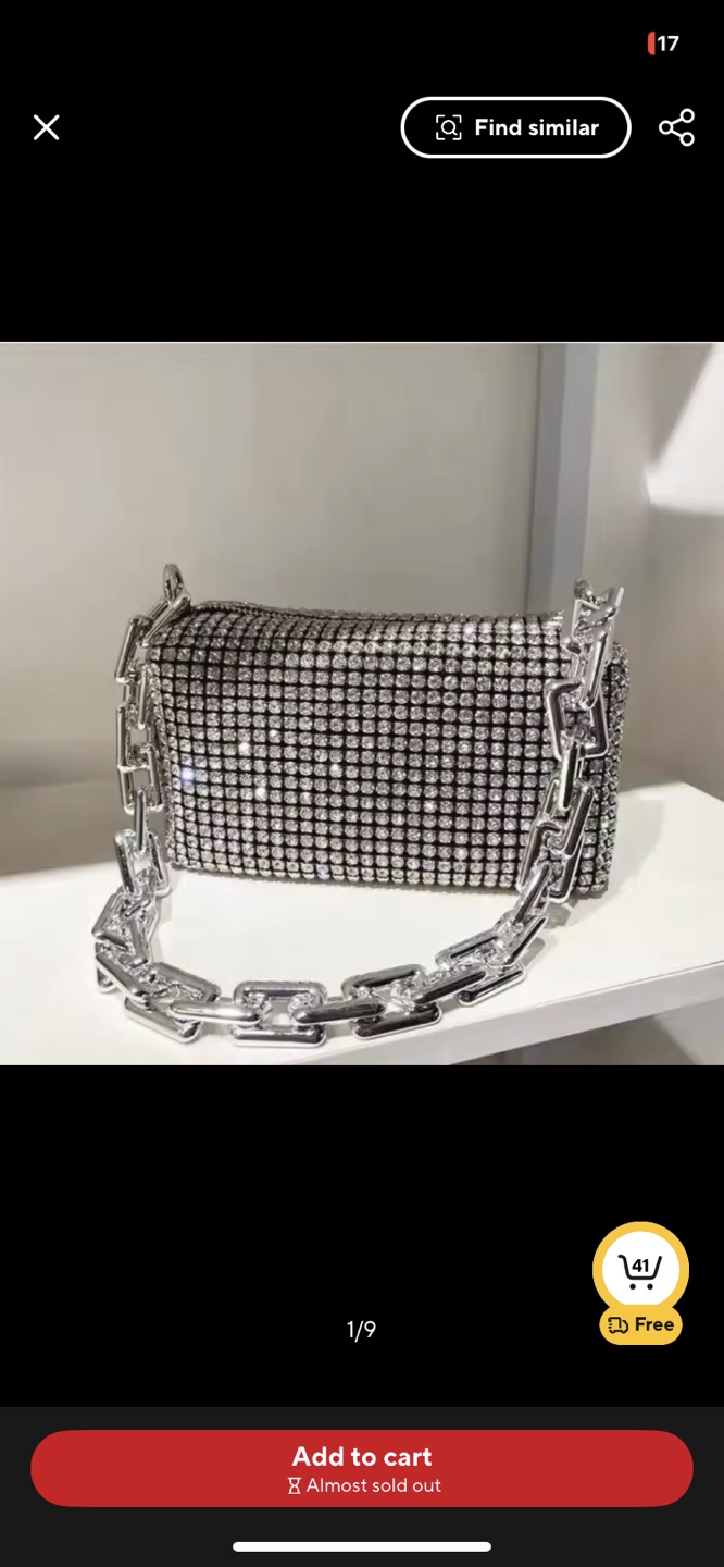 Rhinestone Chain Bag