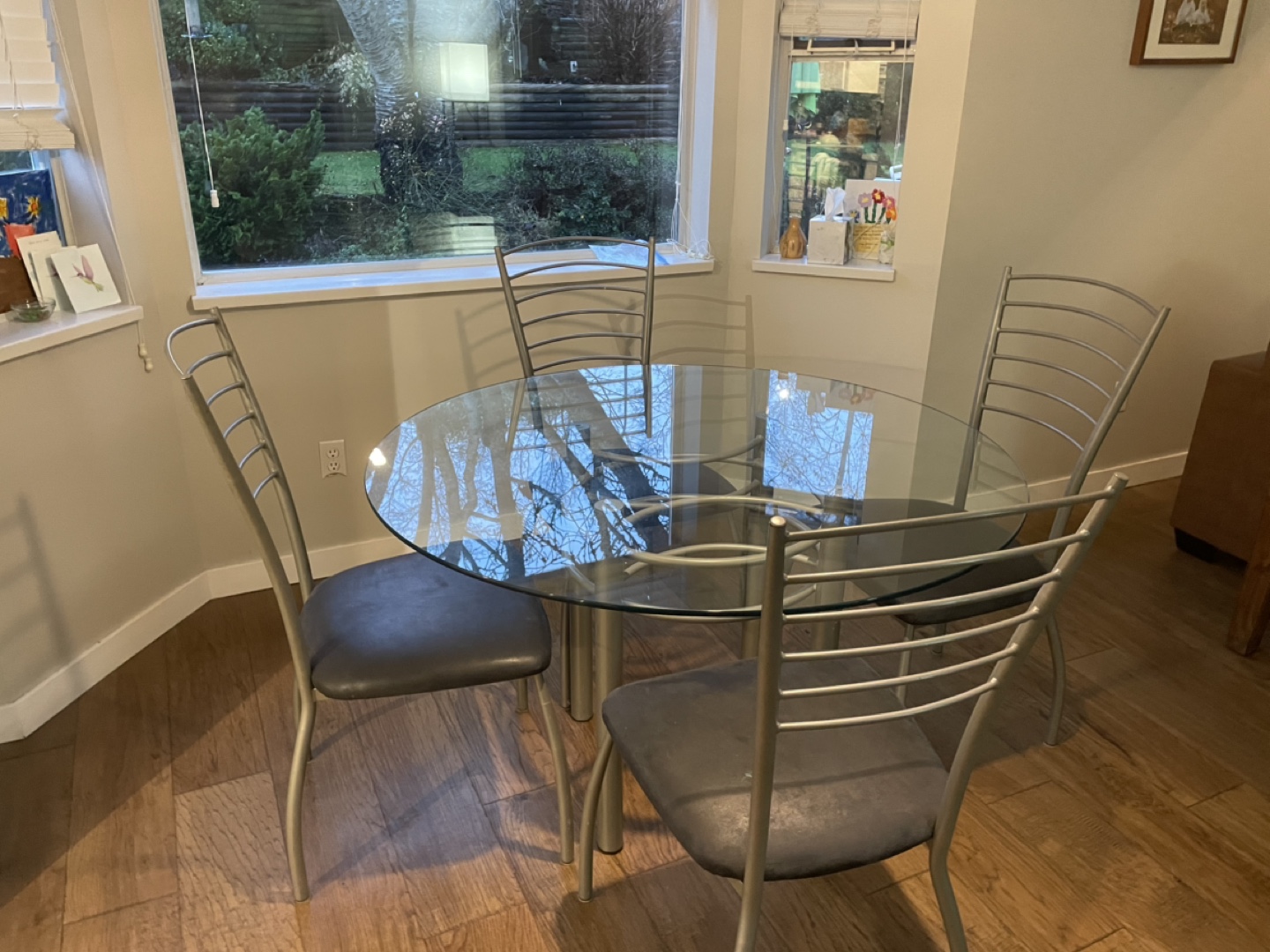 Glass Dining Table and Chairs Set - photo 3