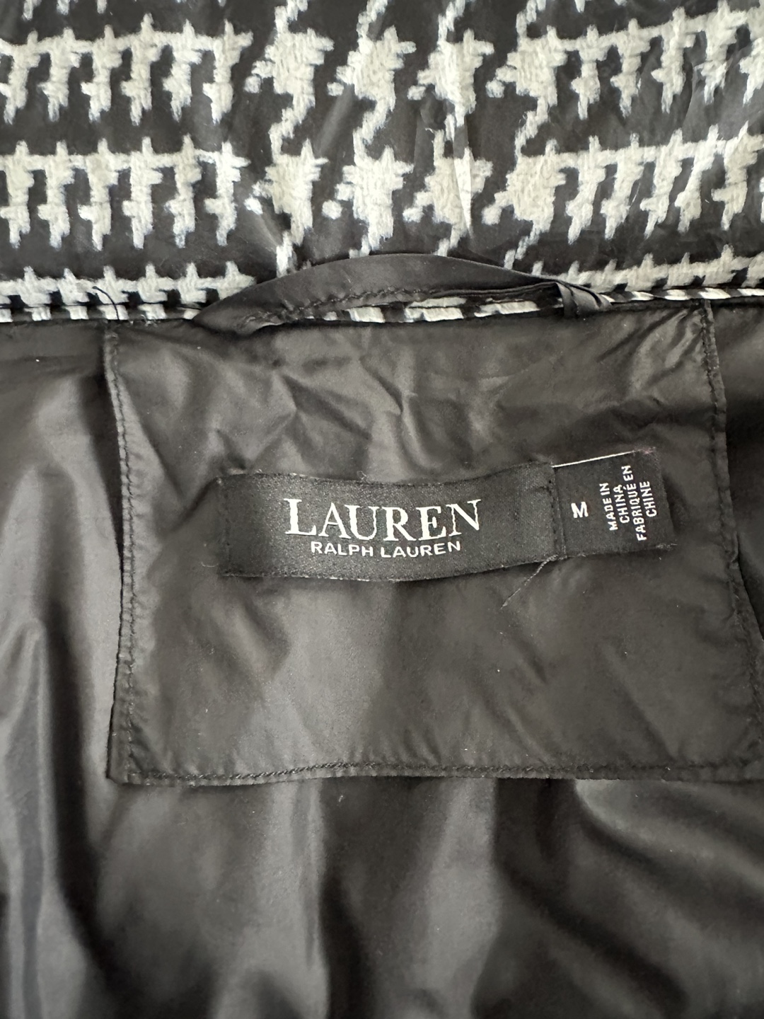 Lauren Ralph Lauren Black and White Houndstooth Puffer Jacket - photo 5