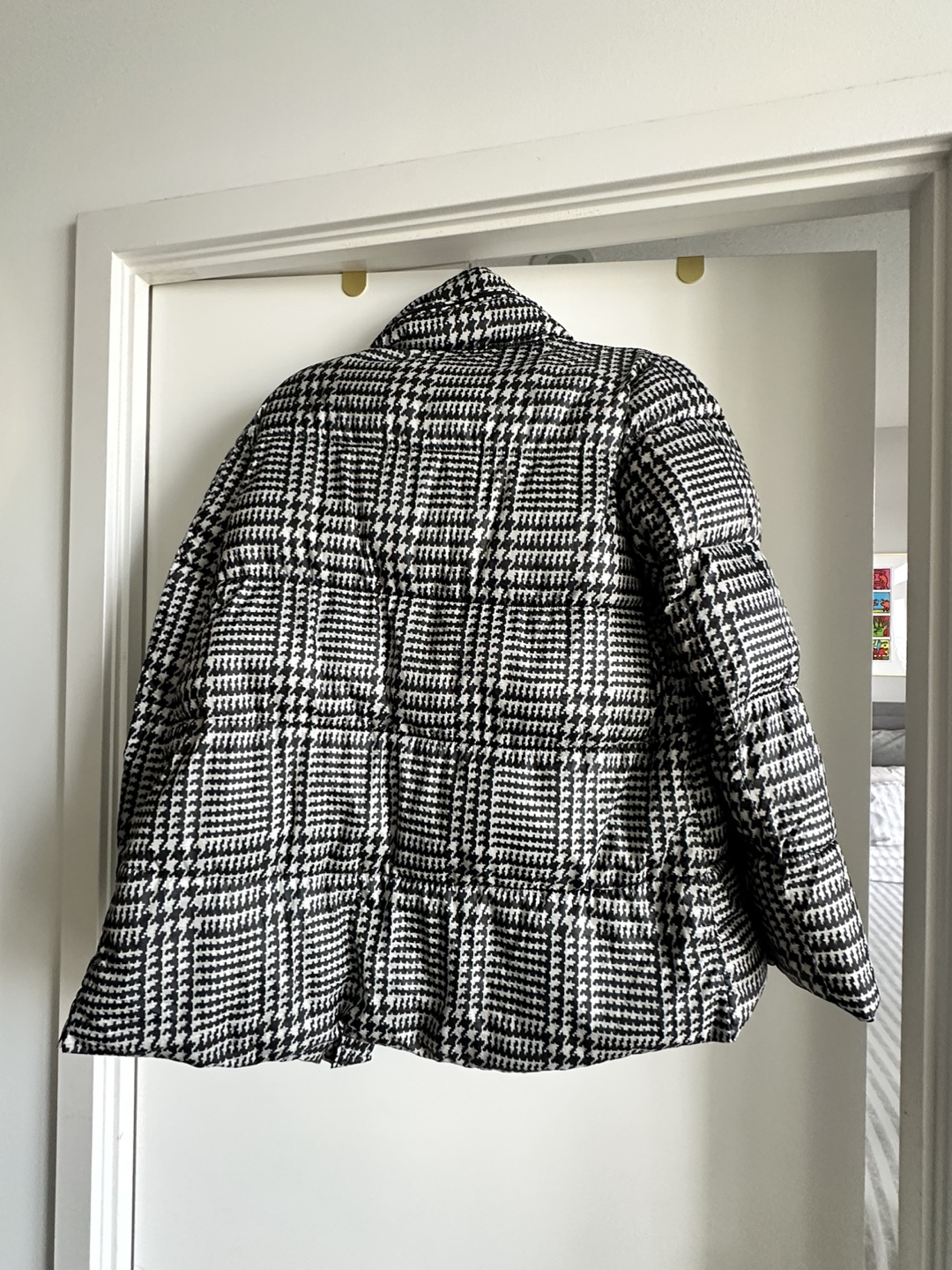 Lauren Ralph Lauren Black and White Houndstooth Puffer Jacket - photo 4