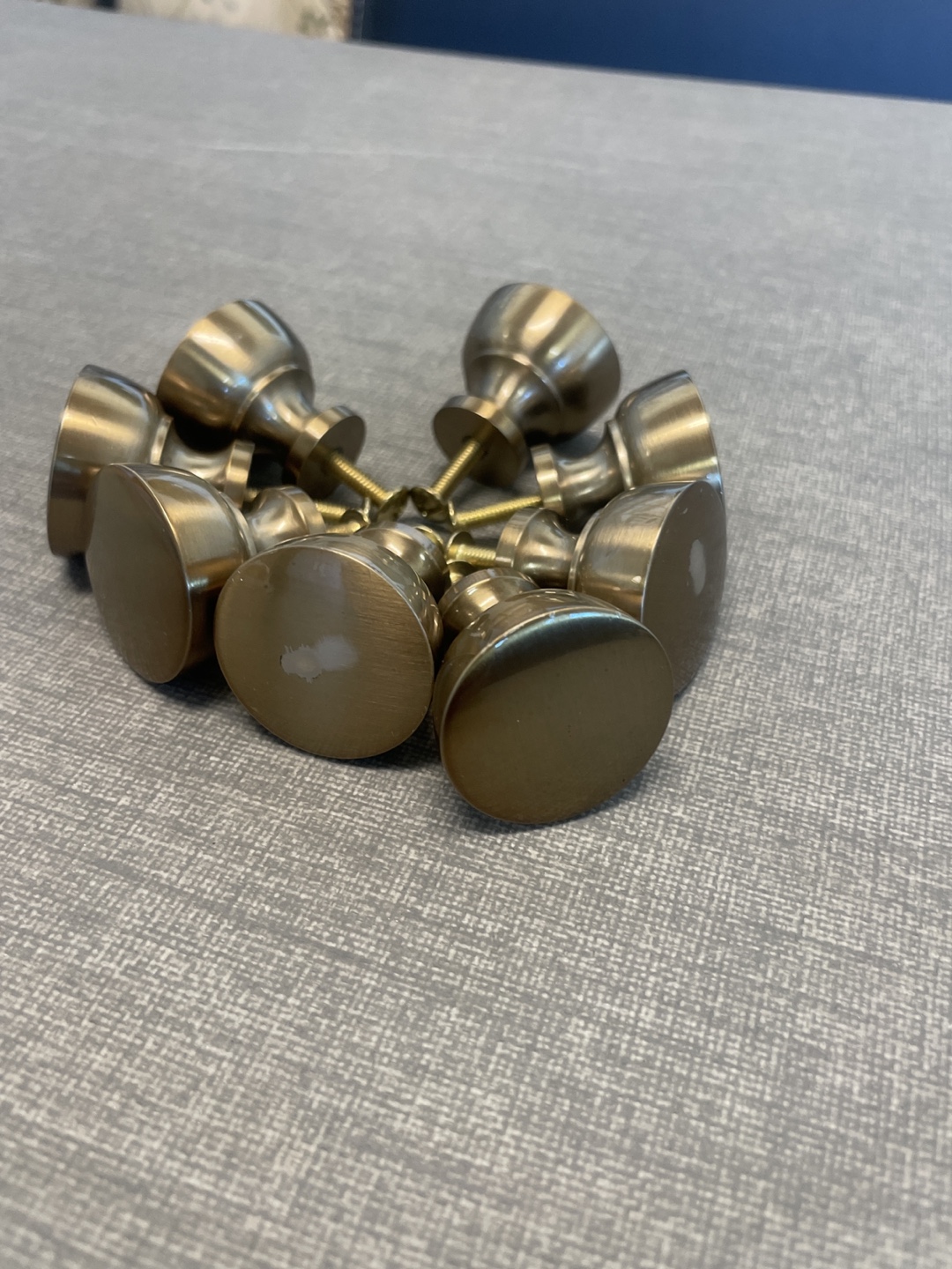 Set of 8 Brass Cabinet Knobs - photo 3