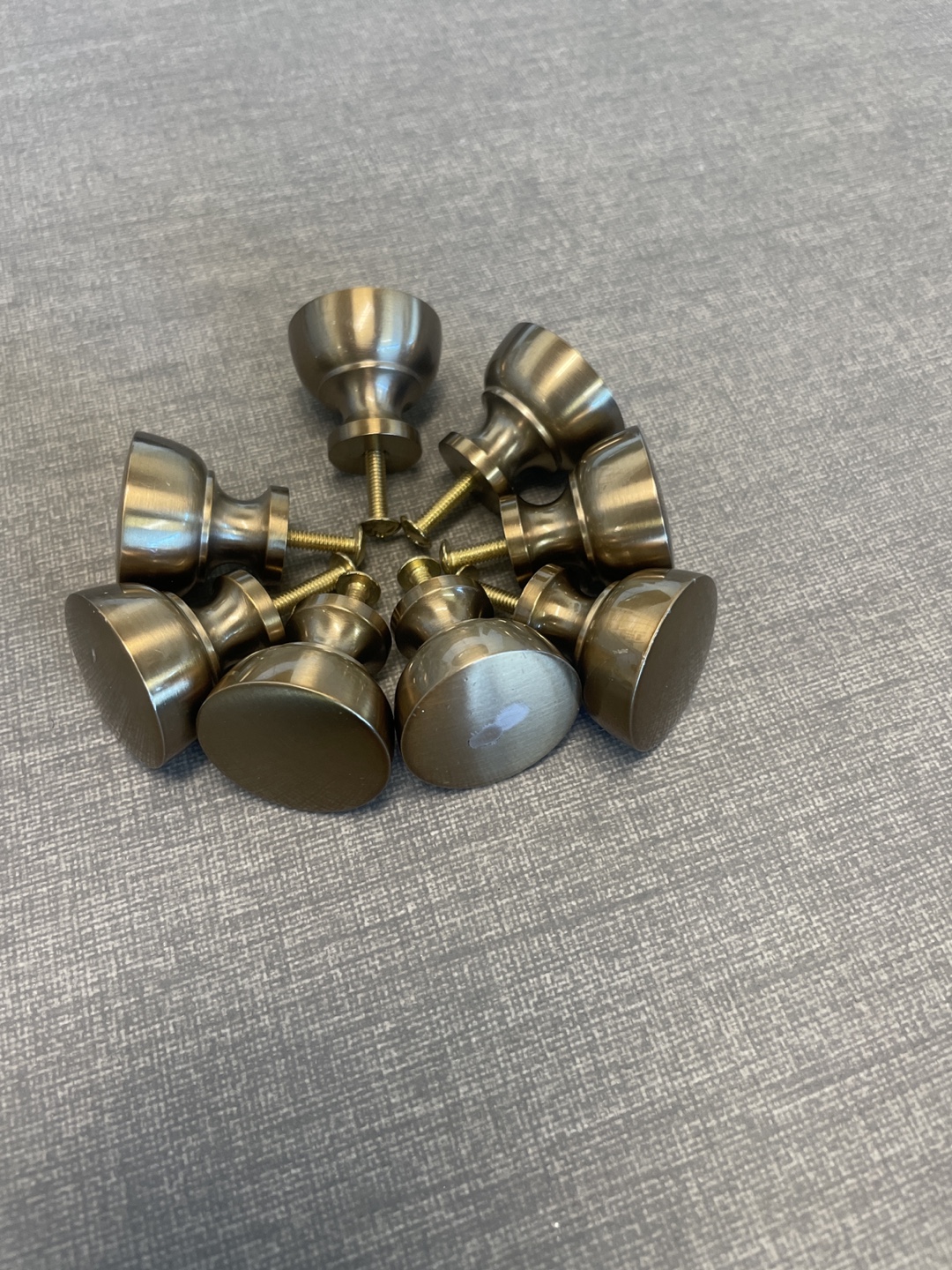Set of 8 Brass Cabinet Knobs