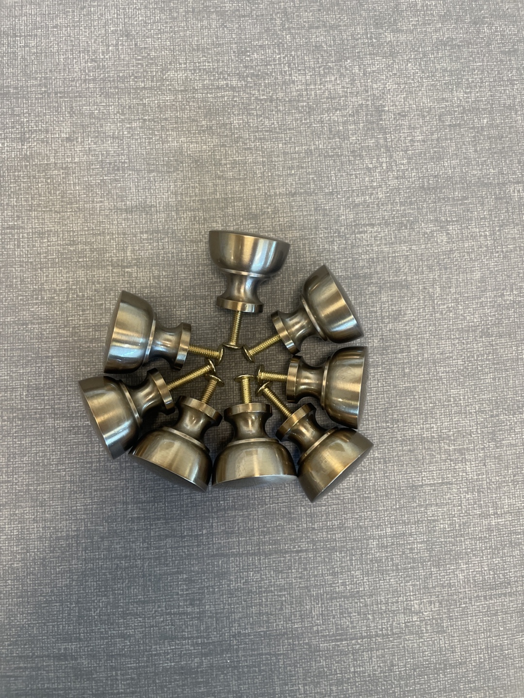 Set of 8 Brass Cabinet Knobs - photo 2
