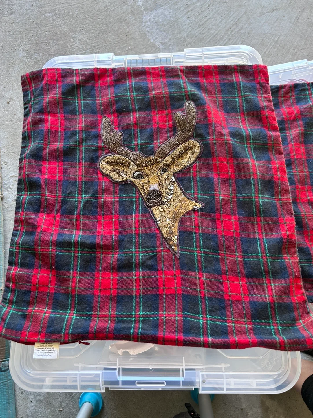 Pottery Barn Christmas Deer Pillow Covers image indicator(4)