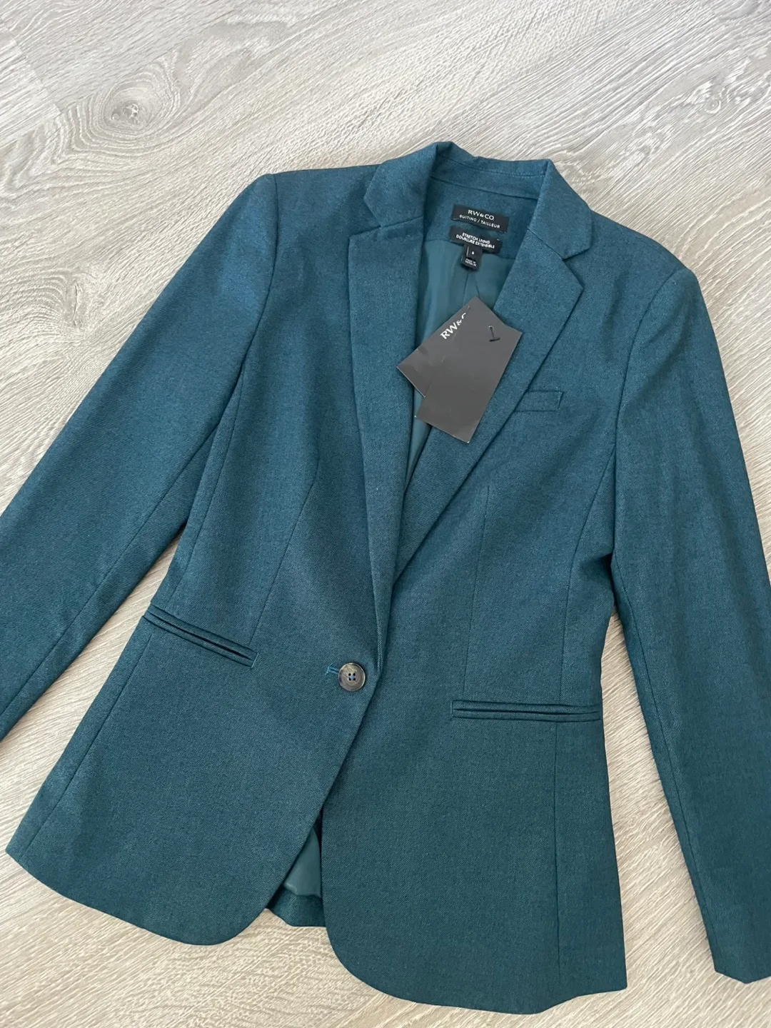 New with Tags RW&CO Teal Blazer image indicator(3)
