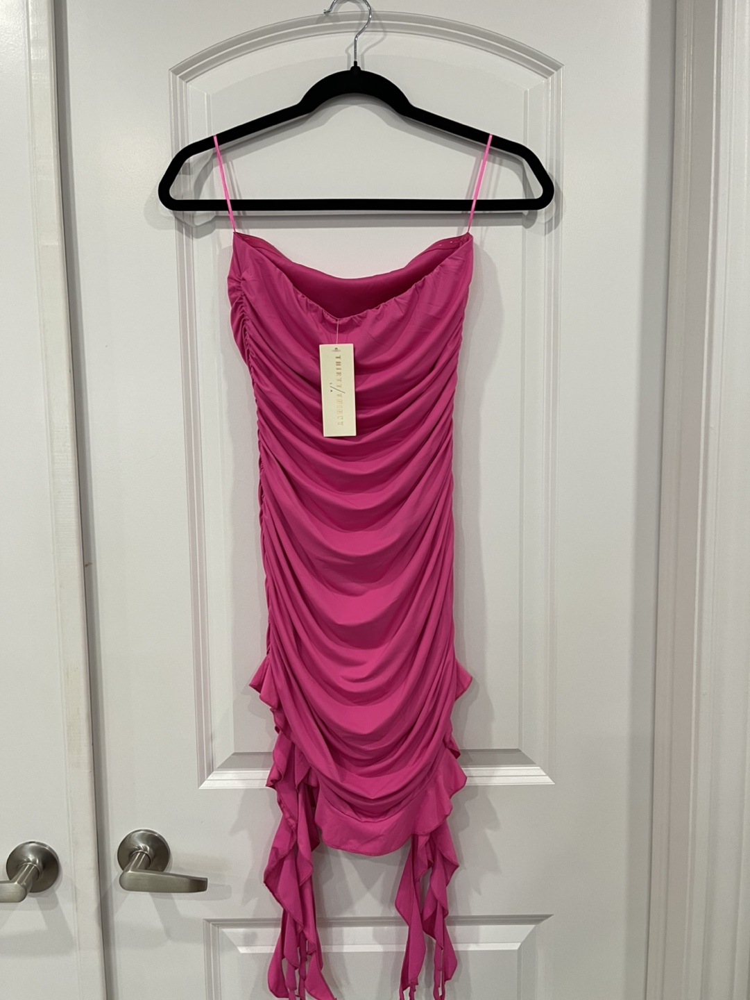 BRAND NEW Pink Ruched Mini Dress - photo 4