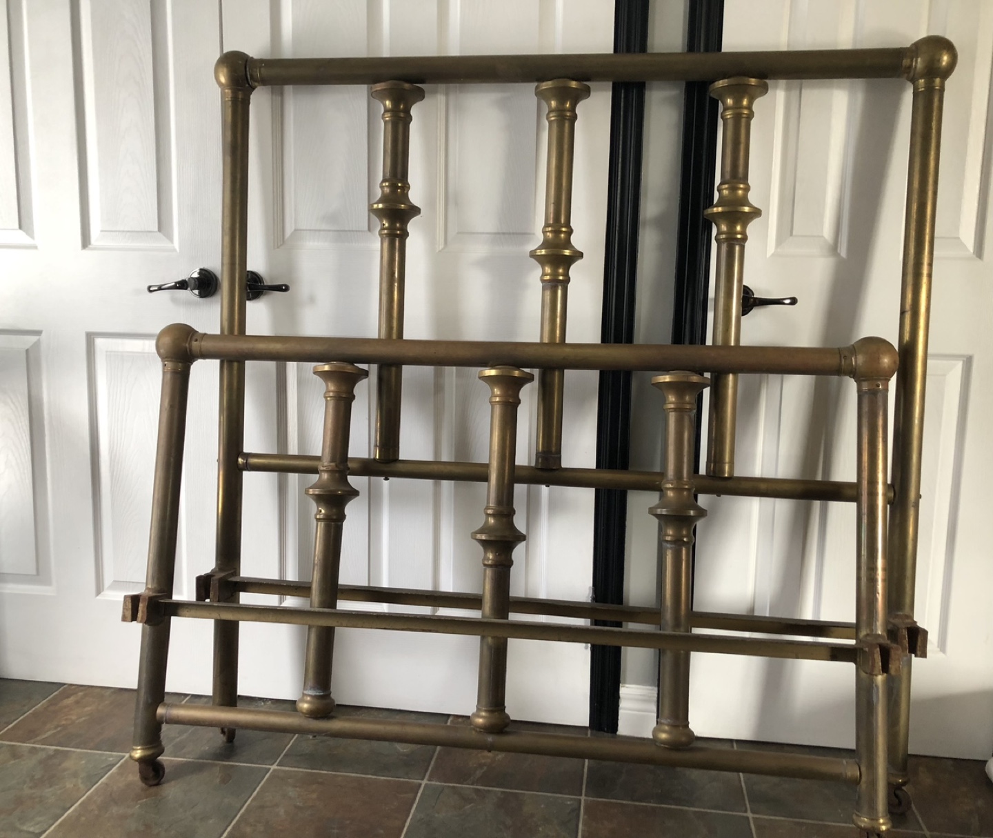 SOLID BRASS BED FRAME - DOUBKE