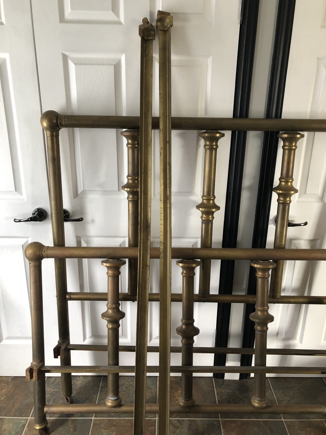 SOLID BRASS BED FRAME - DOUBKE - photo 3