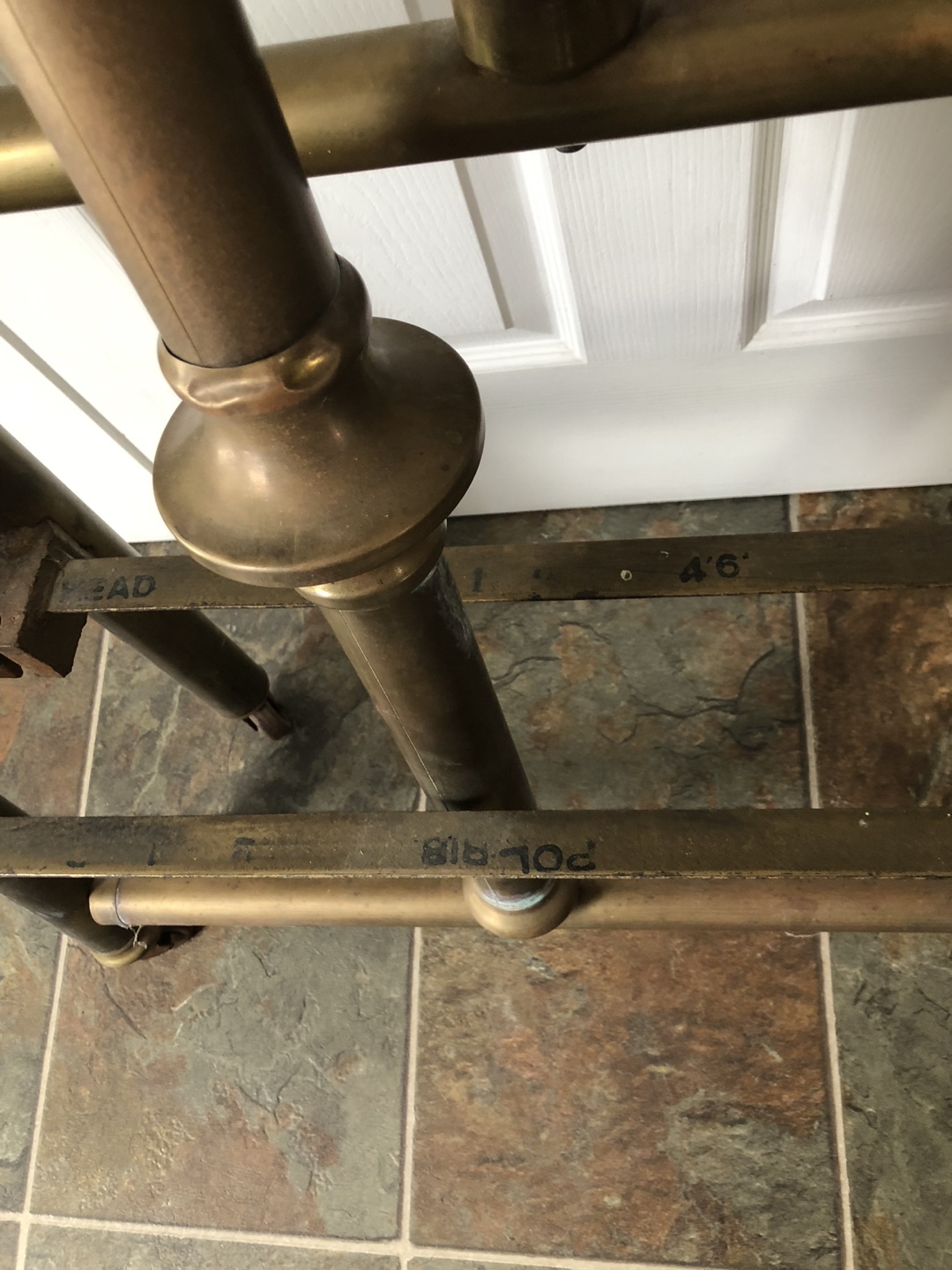 SOLID BRASS BED FRAME - DOUBKE - photo 4