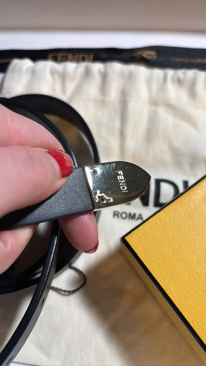 Fendi Black Leather Belt image indicator(4)