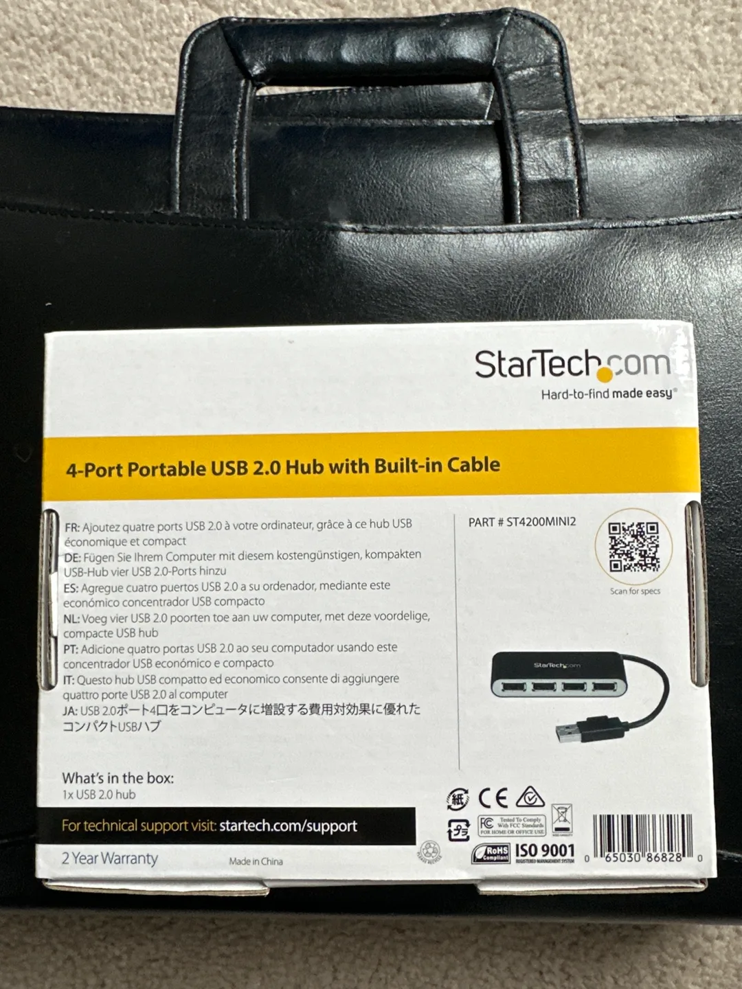 StarTech 4-Port USB 2.0 Hub with Built-in Cable image indicator(2)