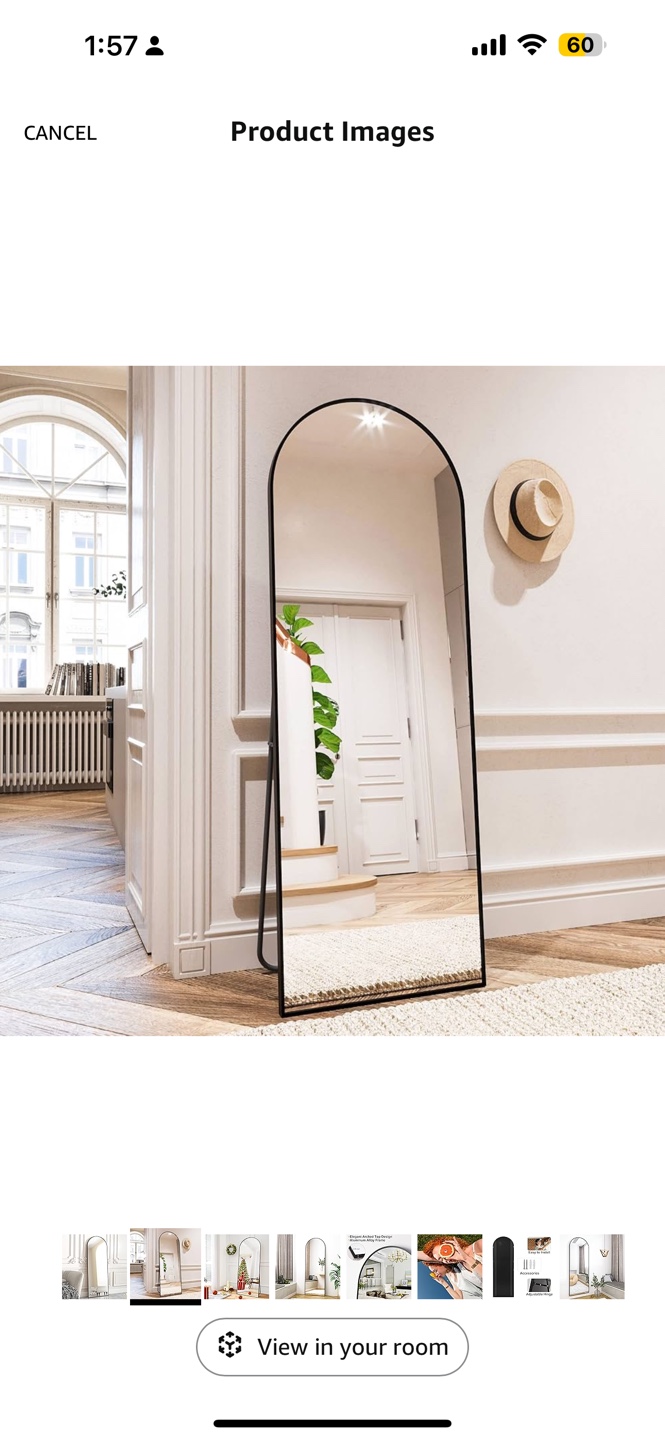 Full Length Arched Mirror