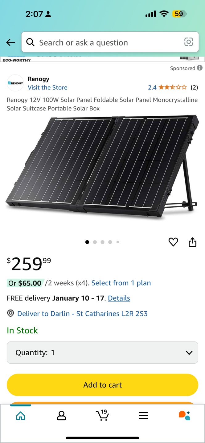 Renogy 100W Foldable Solar Panel Kit