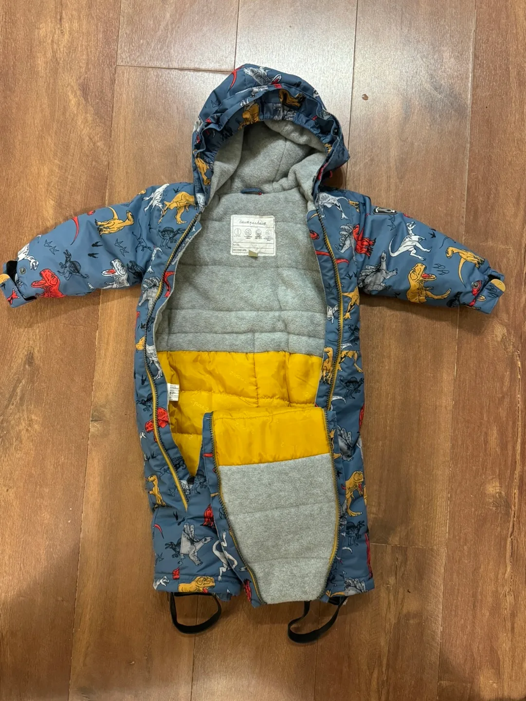 Deux Par Deux Baby Snowsuit, 12 months, car seat friendly image indicator(5)