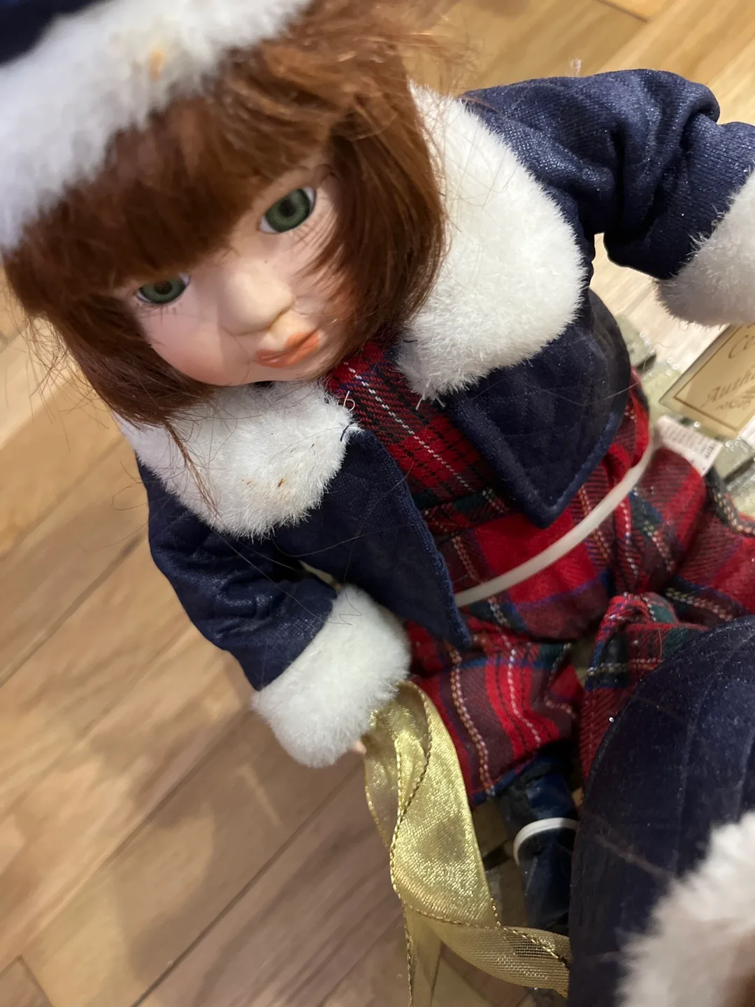 Porcelain Doll Christmas Sled Decoration image indicator(5)