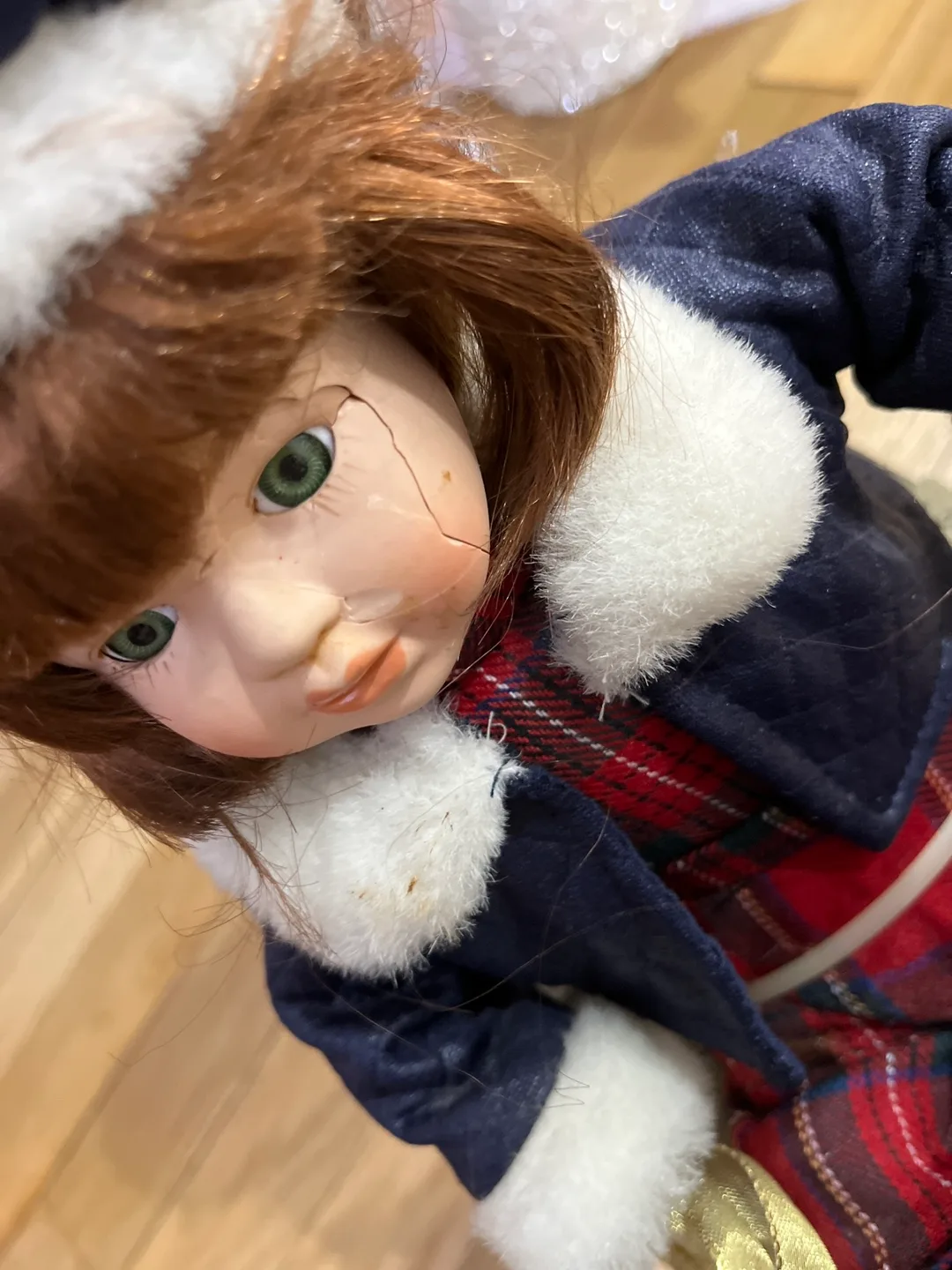 Porcelain Doll Christmas Sled Decoration image indicator(4)