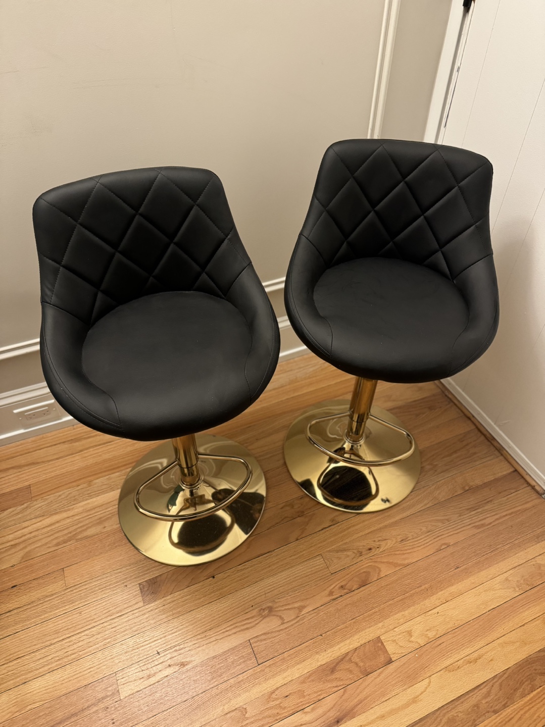 Black and Gold Bar Stools