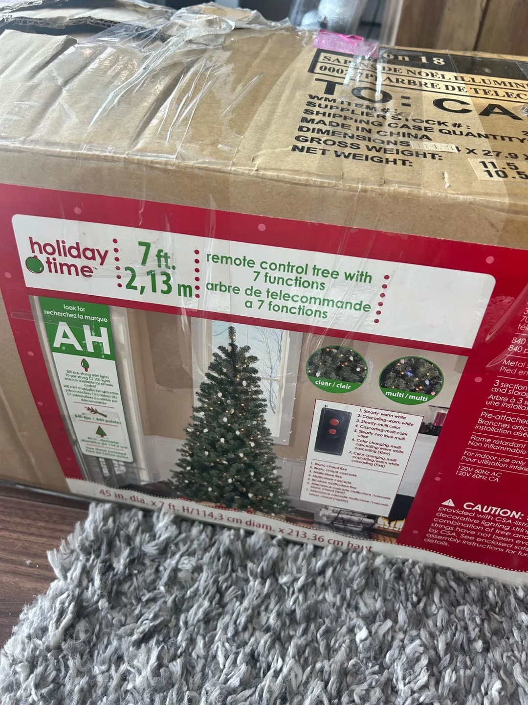 7 ft Pre-lit Artificial Christmas Tree image indicator(2)