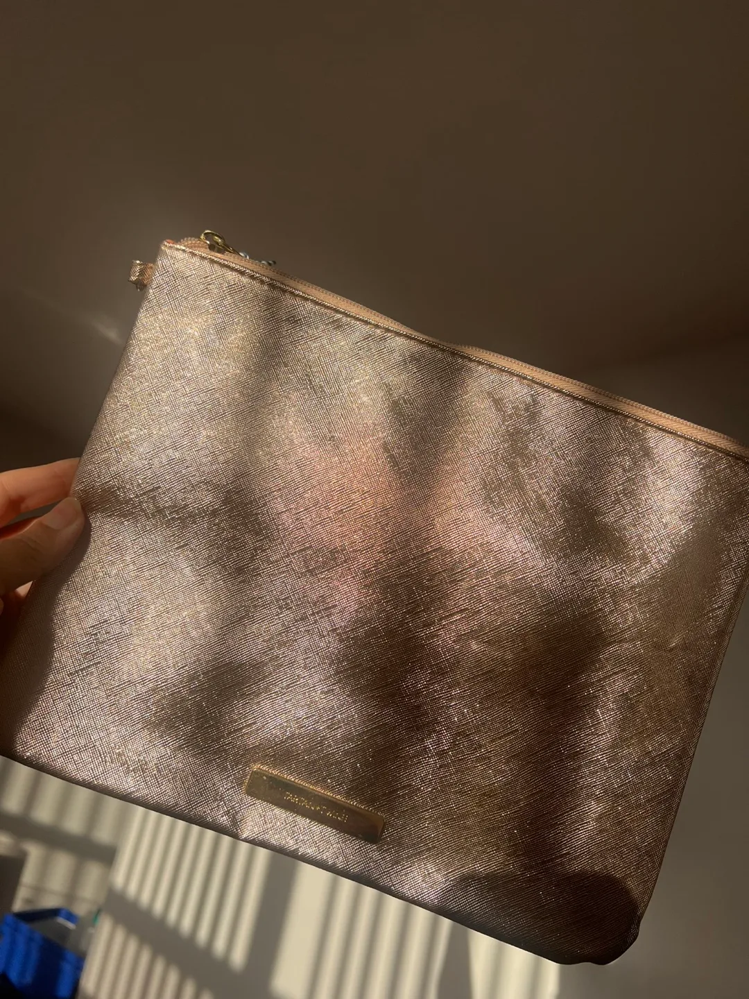 Large Rose Gold Travel/Makeup Bag thumbnail