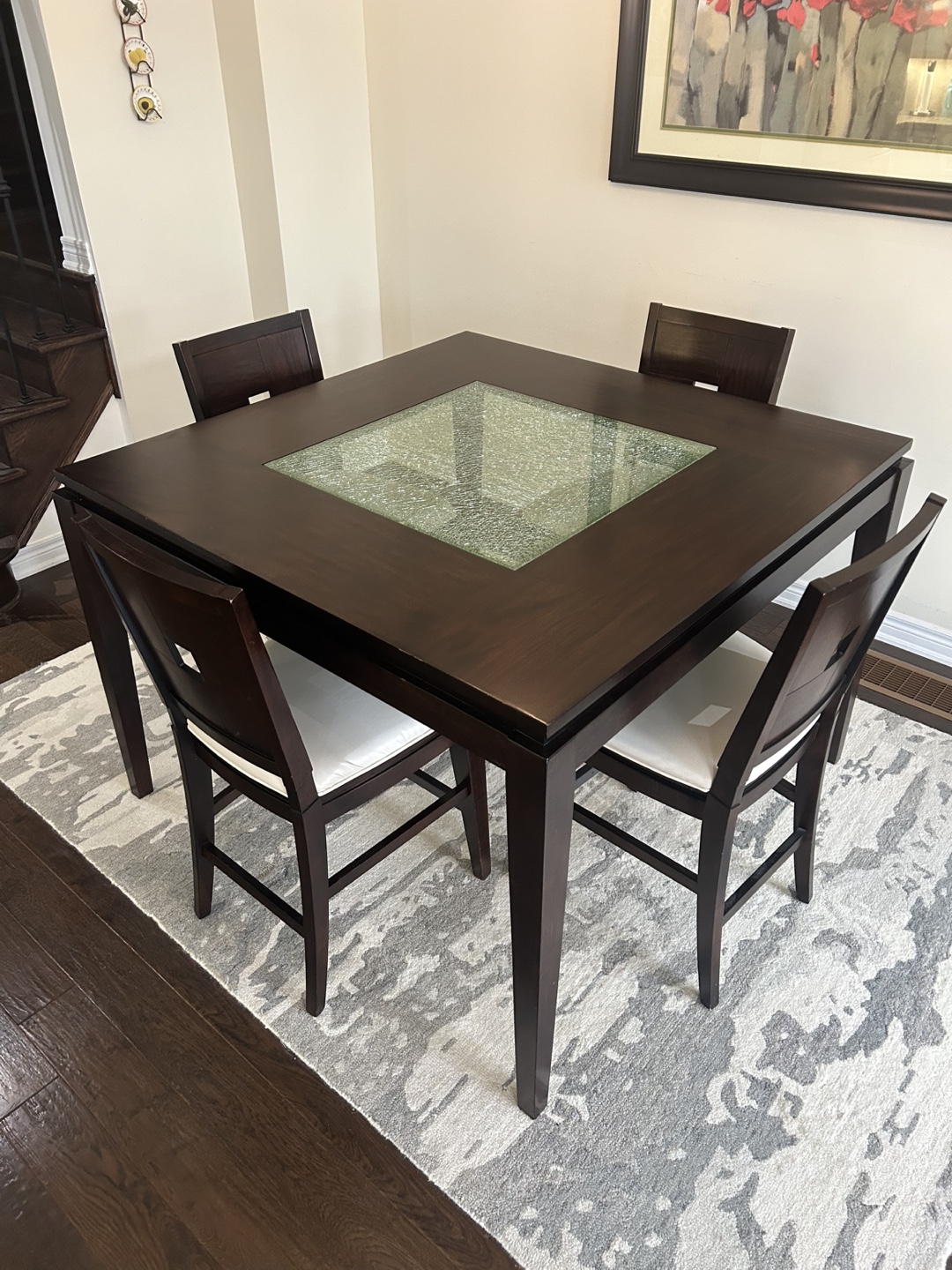 Modern Square Dining Table with 4 Chairs - photo 3