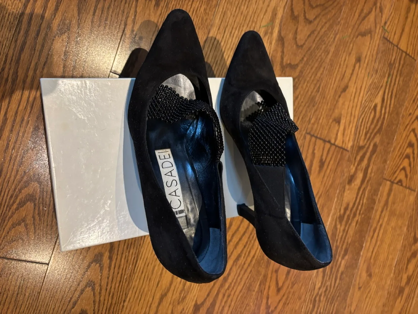 Italian 1990 Casadei 3 inch suede pumps - size 38 image indicator(4)