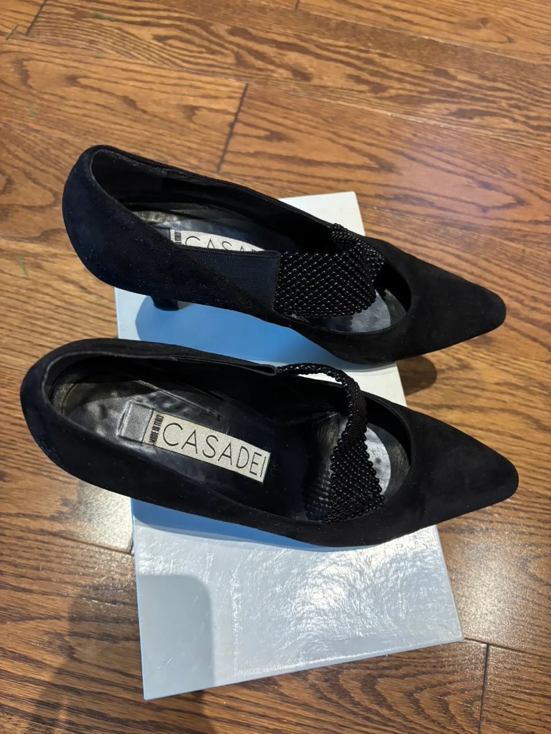 Italian 1990 Casadei 3 inch suede pumps - size 38 image indicator(5)