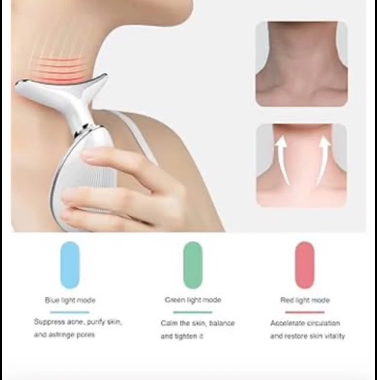 Neck face Massager with Light Therapy image indicator(2)