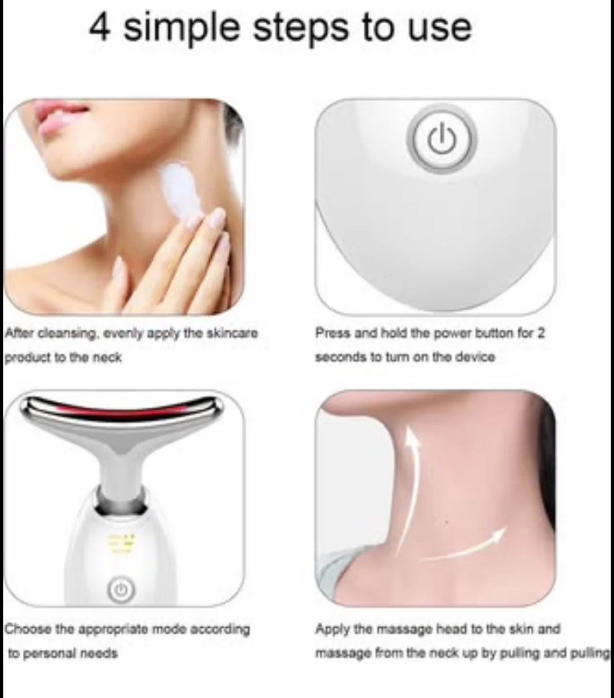 Neck face Massager with Light Therapy image indicator(3)