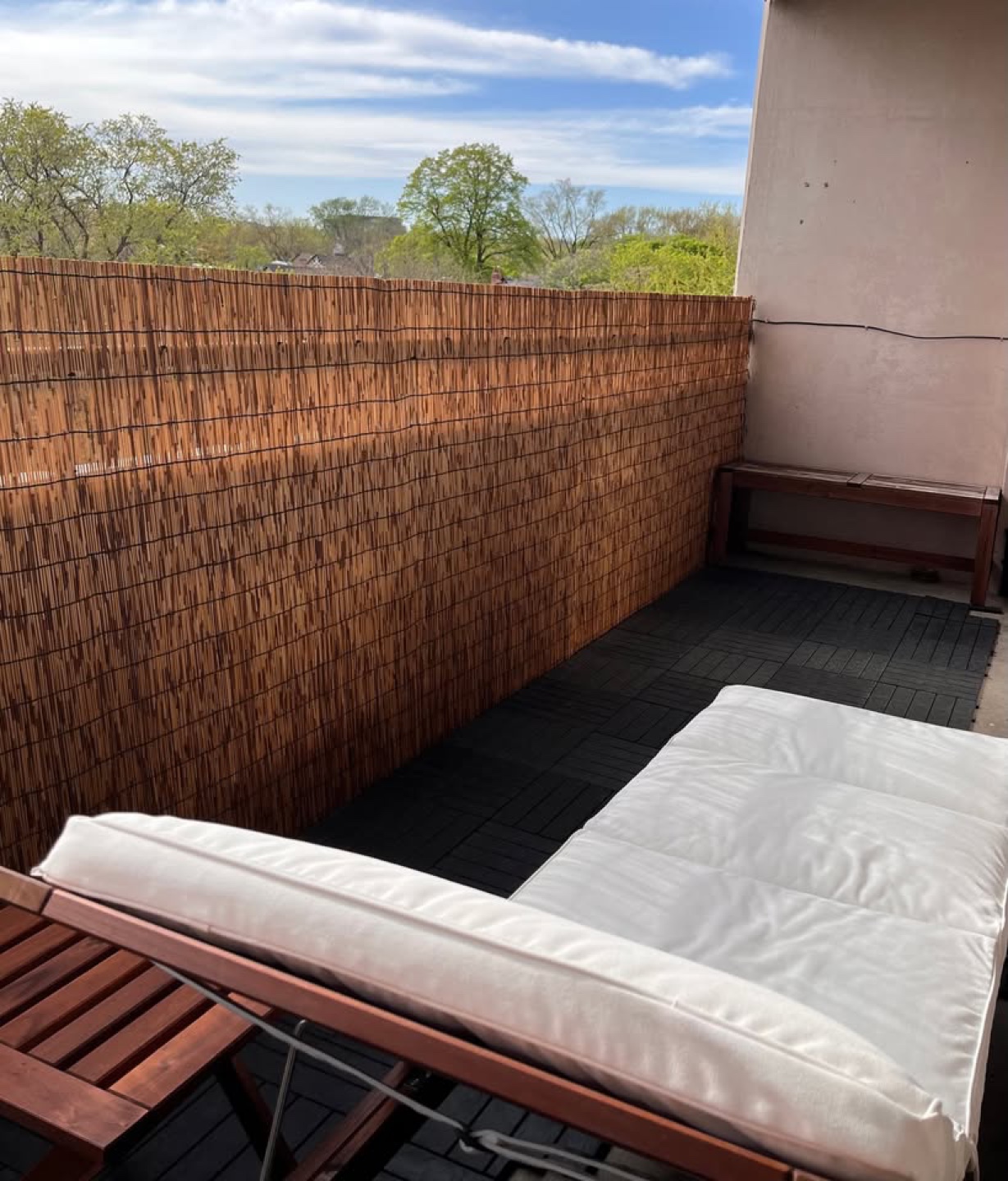 Sun Lounger + Cushion + Cover + Table/Stool