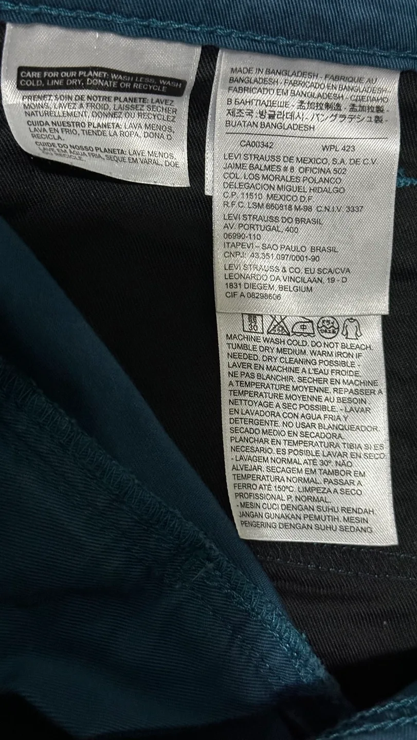 Levi's 511 Slim Fit Pants, Teal (size 31x32) image indicator(4)