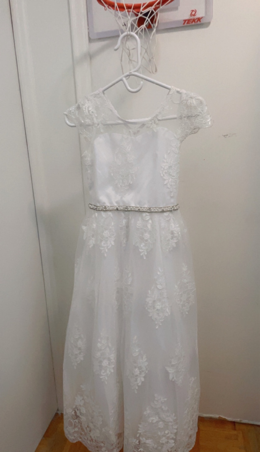 White Lace Flower Girl Dress - photo 2