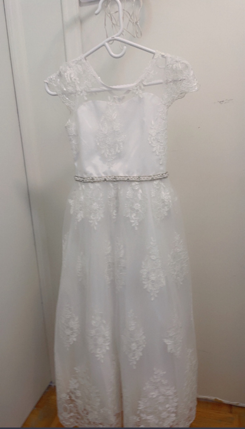 White Lace Flower Girl Dress