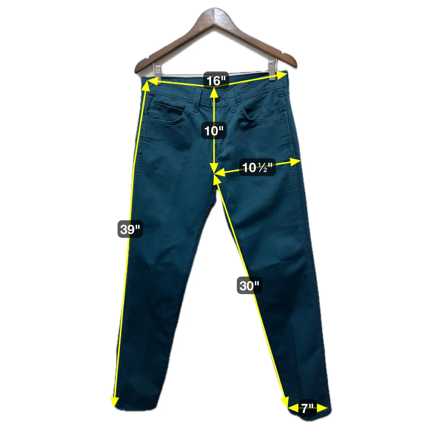 Levi's 511 Slim Fit Pants, Teal (size 31x32) image indicator(2)