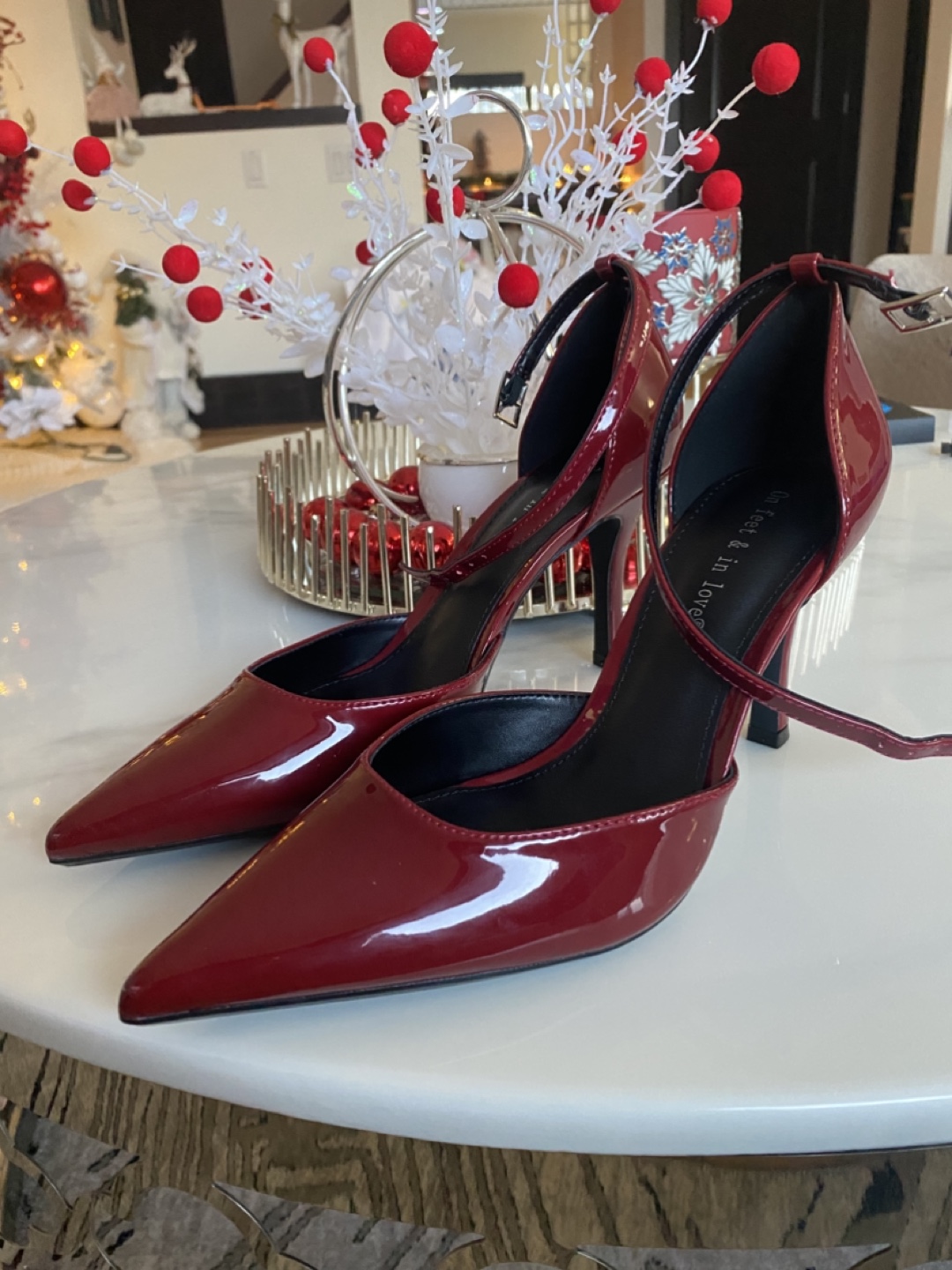 Red Leather Heels size EUR39