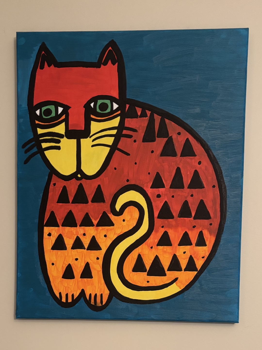 Cat Canvas Painting 16x20"