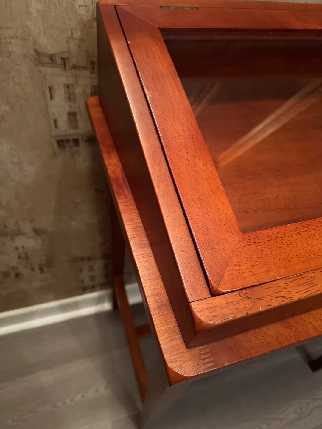 Wooden Display Case With Glass Top image indicator(7)