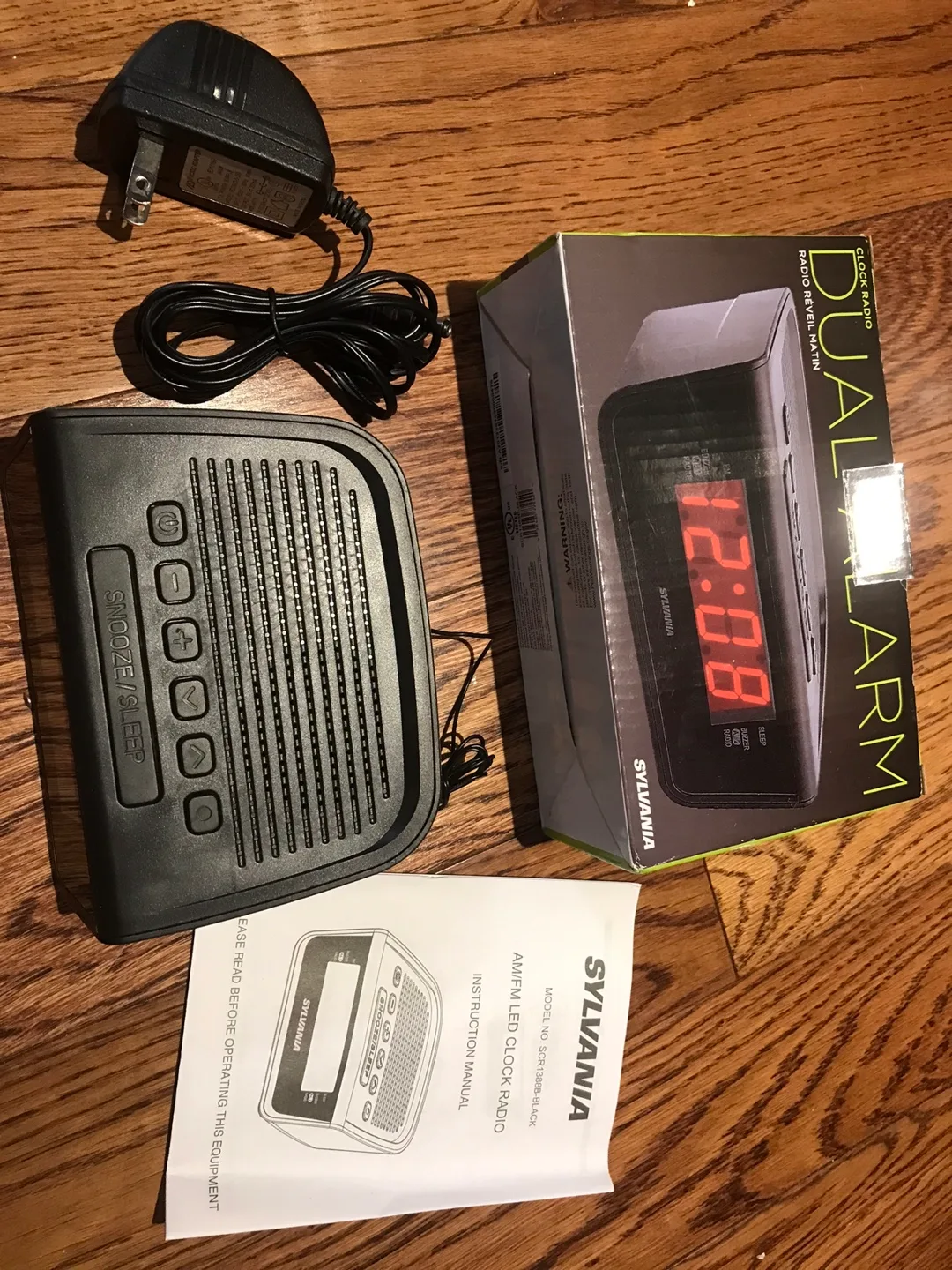 Electric Powered LED Clock + Alarm + AM / FM Radio image indicator(4)