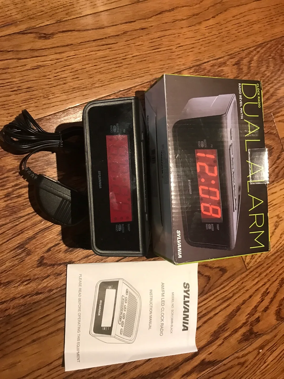 Electric Powered LED Clock + Alarm + AM / FM Radio image indicator(5)