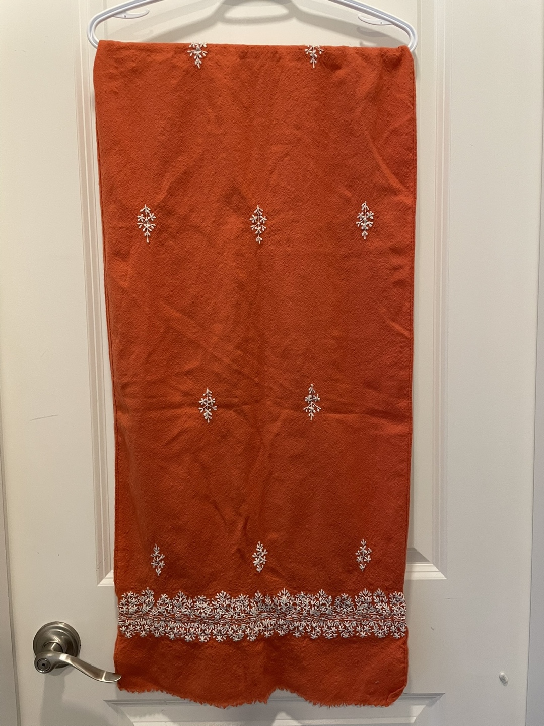 Ann Taylor Embroidered Wool Scarf