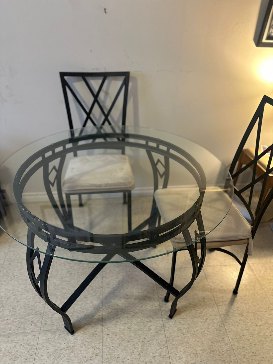 Glass Top Dining Table and Four Chairs - photo 2