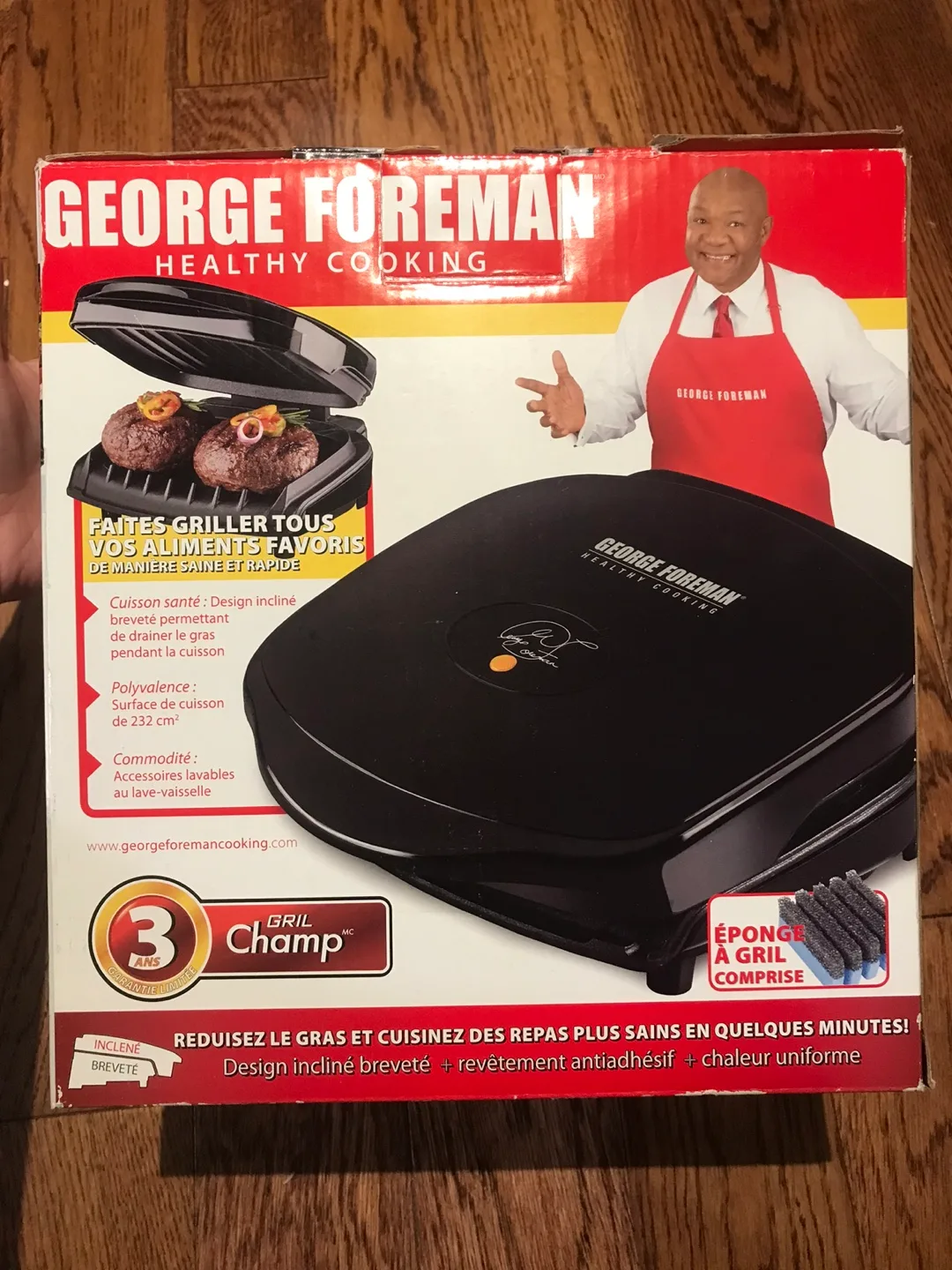 George Foreman 3-in-1 Grill Champ Electric Grilling Machine image indicator(2)
