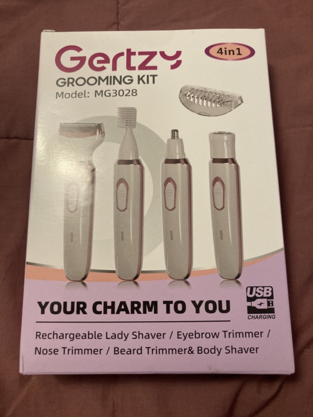 Gertzy 4 in 1 Rechargeable Grooming Kit