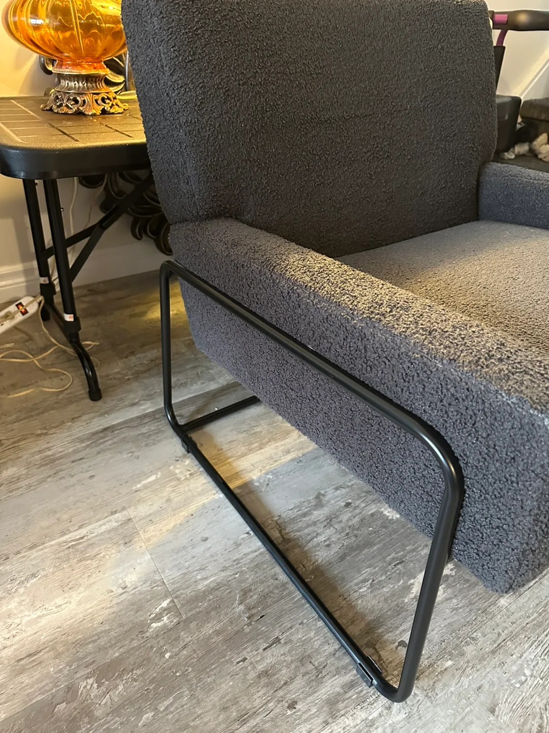 Grey Armchair with Black Legs image indicator(5)