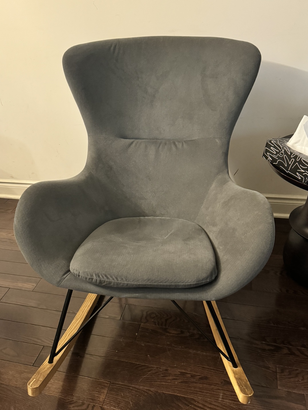 Gray Rocking Chair - photo 2