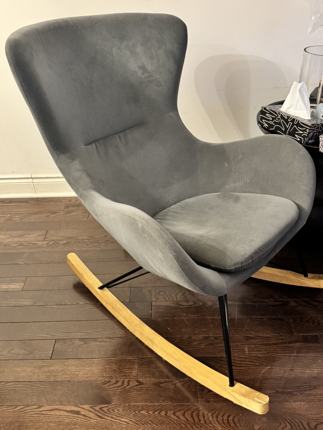 Gray Rocking Chair - photo 3
