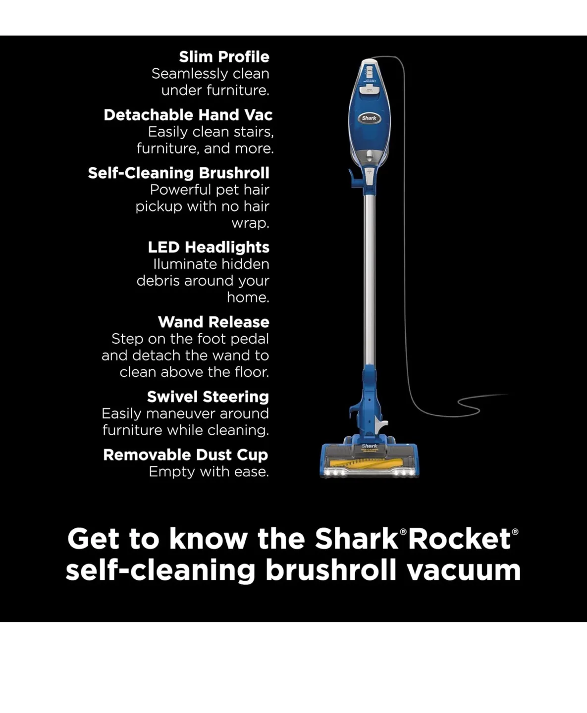 Shark Rocket Corded Stick Vacuum image indicator(9)