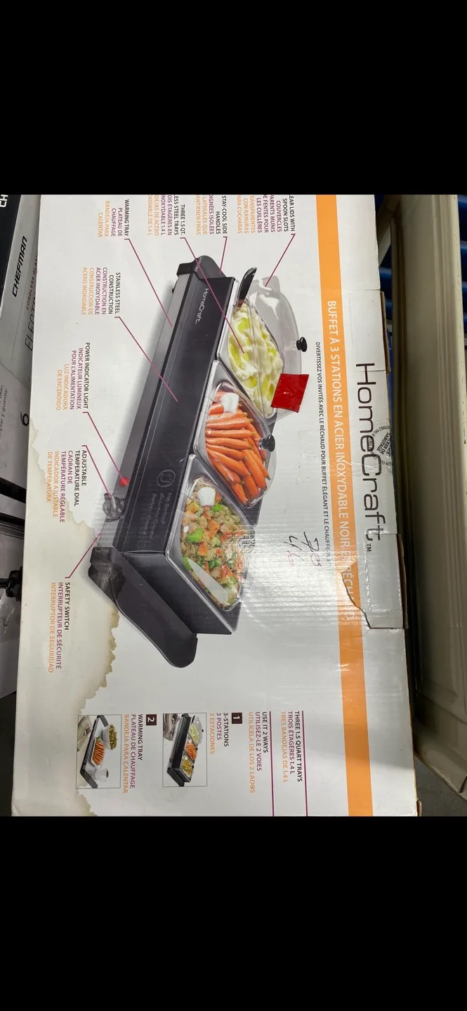 HomeCraft Stainless Steel Buffet Server & Warming Tray image indicator(2)