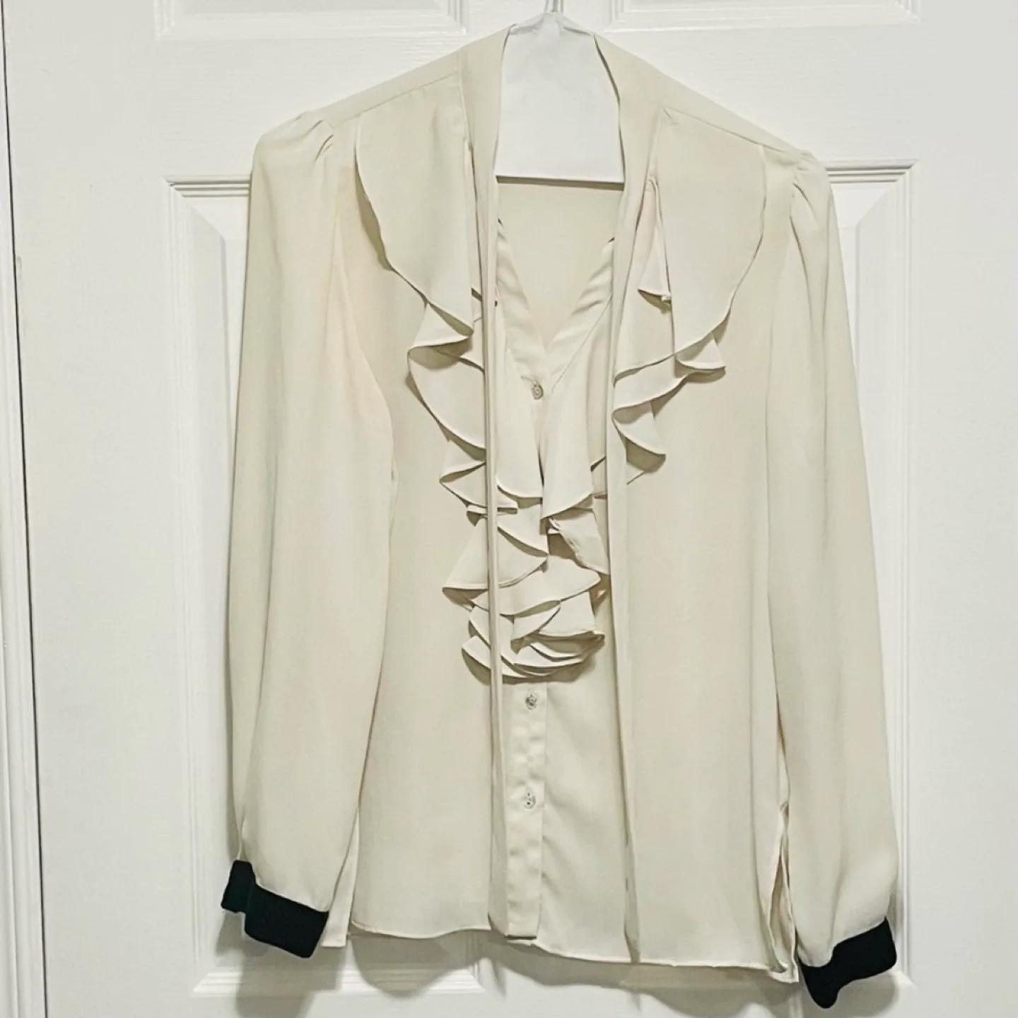 Zara Beautiful Long Sleeve Ruffled Blouse image indicator(2)