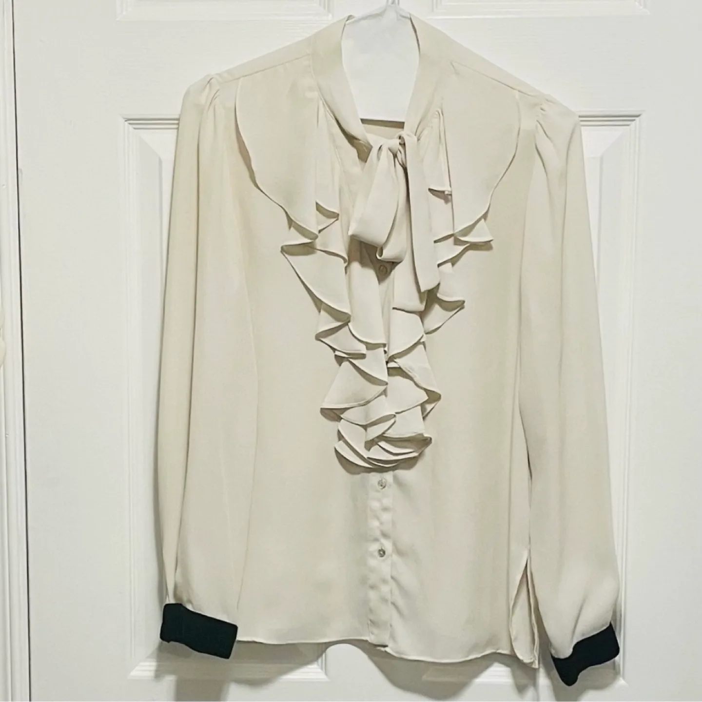 Zara Beautiful Long Sleeve Ruffled Blouse image indicator(3)