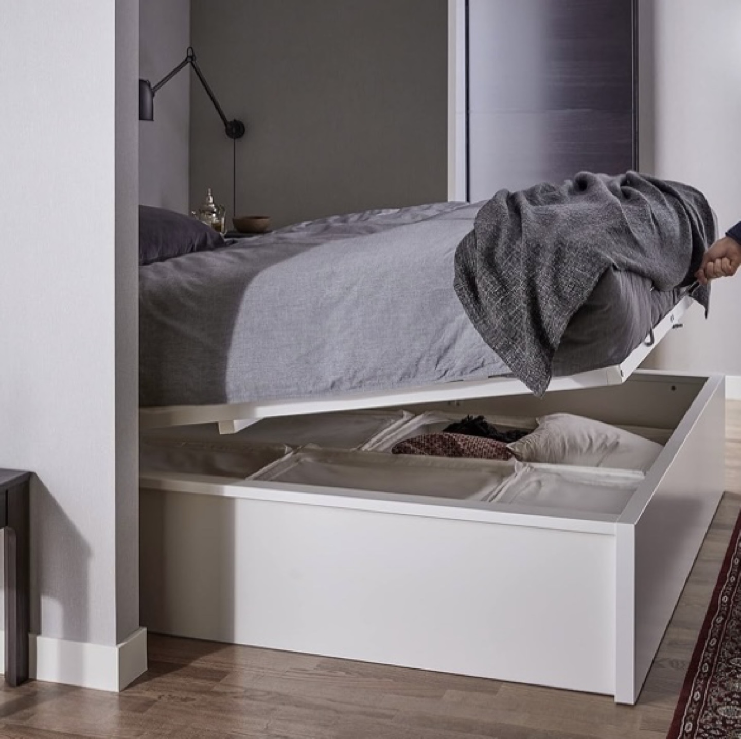 IKEA MALM Bed Frame with Storage - White - photo 3